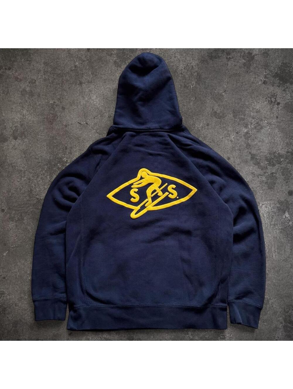 Independent Trading Co Men's Navy and Blue Hoody